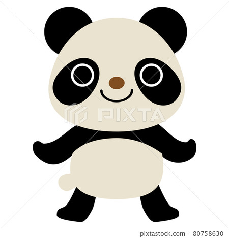 站立姿勢動物插畫熊貓 01 80758630