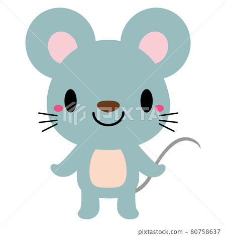 站立姿勢動物插圖鼠標 01 站立姿勢動物插圖鼠標 01 80758637