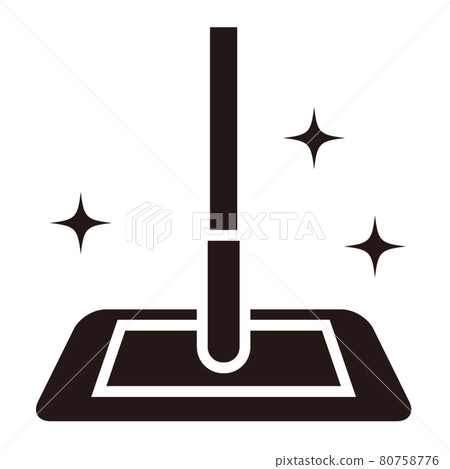 Flooring wiper simple icon / white background 80758776