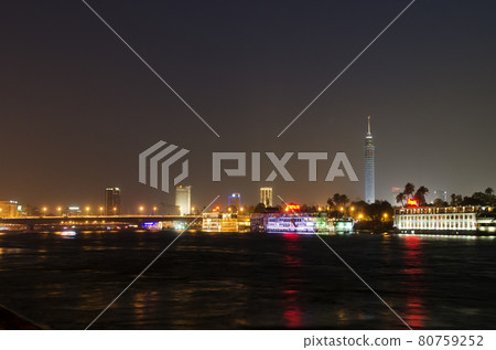 nile riverside by night in cairo egypt nile riverside by night in cairo egypt 80759252