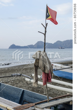east timor flag in fishing boat 80759698