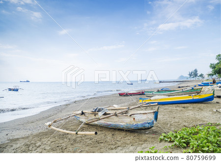 fishing boats on dili beach east timor 80759699