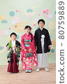 Shichigosan family photo in kimono 80759889
