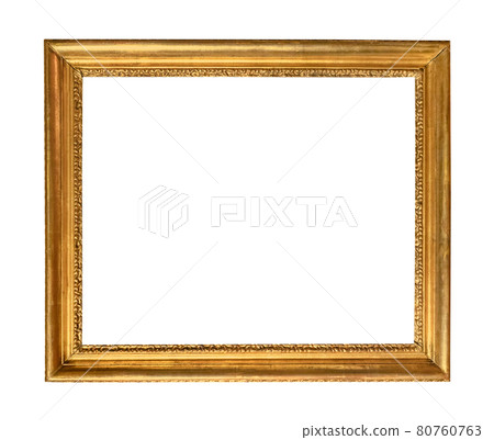 old wide wooden painting frame cutout old wide wooden painting frame cutout 80760763
