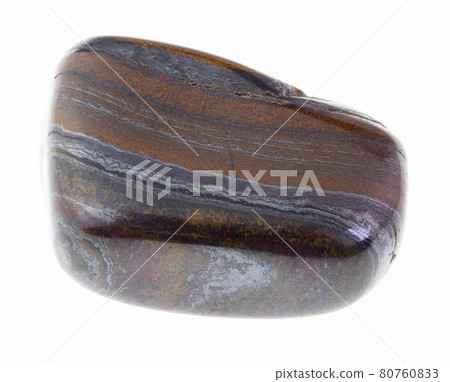 polished jaspillite gem stone on white polished jaspillite gem stone on white 80760833