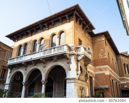 medieval palace street Corso Cavour in Brescia medieval palace street Corso Cavour in Brescia 80761084