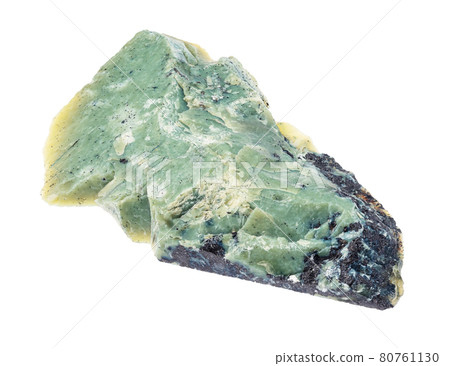 unpolished Teisky Jade (Hantigyrite) rock cutout 80761130
