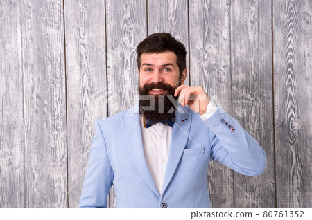 Beard and mustache. Barber shop concept. Guy well Beard and mustache. Barber shop concept. Guy well 80761352