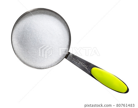 crystalline erythritol in measuring cup cutout crystalline erythritol in measuring cup cutout 80761483