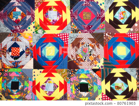 Handmade patchwork quilt Handmade patchwork quilt 80761903