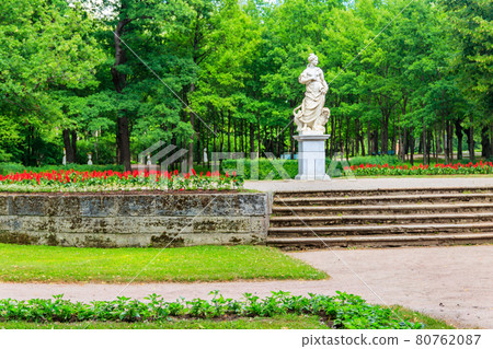 Marble allegorical statue Peace in Pavlovsk park, Russia 80762087