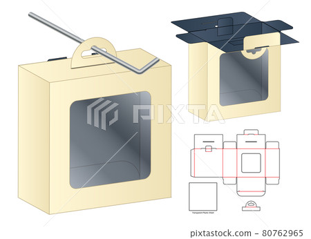 Box packaging die cut template design. 3d mock-up 80762965