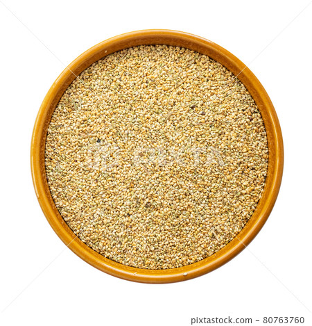 unhulled foxtail millet seeds in round bowl cutout unhulled foxtail millet seeds in round bowl cutout 80763760