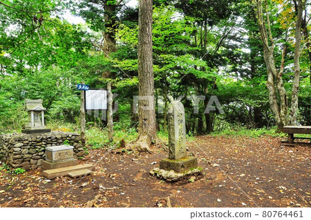 河口湖天上山頂的小禦岳神社和山路（滴答山） 80764461