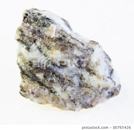 rough gneiss stone on white background rough gneiss stone on white background 80765426