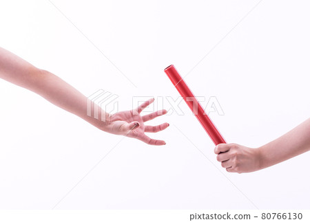 Baton touch baton pass relay baton teamwork image material 80766130