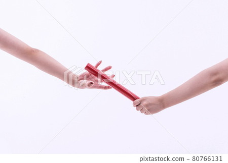 Baton touch baton pass relay baton teamwork image material 80766131