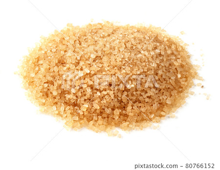 handful of demerara brown sugar closeup on white handful of demerara brown sugar closeup on white 80766152