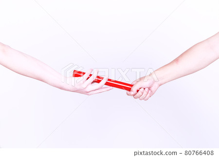 Baton touch baton pass relay baton teamwork image material 80766408