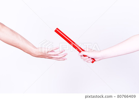 Baton touch baton pass relay baton teamwork image material 80766409