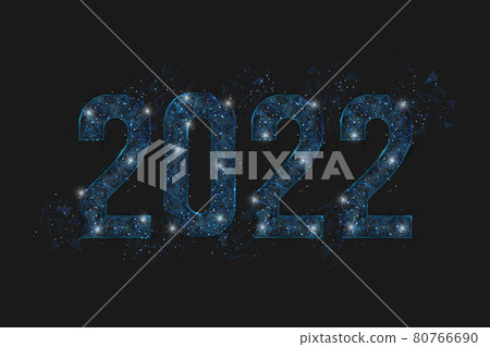 Abstract isolated blue image of new year number... - Stock Illustration ...