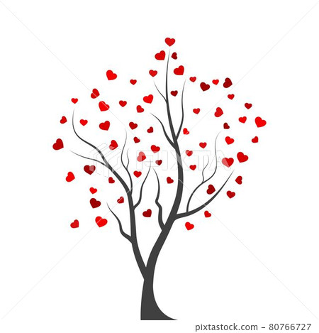 tree branch love vector ilustration design - Stock Illustration ...