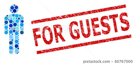 Distress For Guests Stamp Seal and Man Mosaic of Round Dots Distress For Guests Stamp Seal and Man Mosaic of Round Dots 80767000