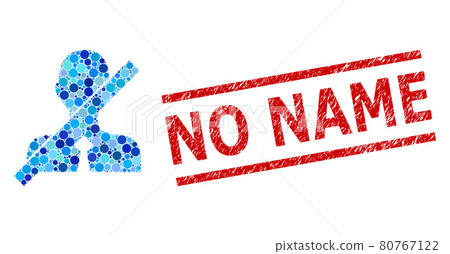 Grunge No Name Stamp Seal and No Gentleman Composition of Round Dots Grunge No Name Stamp Seal and No Gentleman Composition of Round Dots 80767122