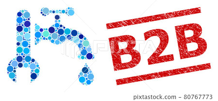 Textured B2B Watermark and Plumbing Mosaic of Round Dots Textured B2B Watermark and Plumbing Mosaic of Round Dots 80767773