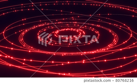 Red VJ Glitter Particle Circular Network [There is another Ver] 80768216