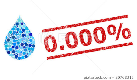 Grunge 0.000 percents Stamp Imitation and Drop Composition of Rounded Dots 80768315