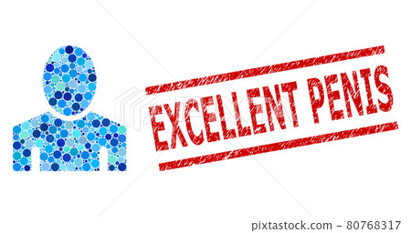 Textured Excellent Penis Seal and Guy Collage of Rounded Dots Textured Excellent Penis Seal and Guy Collage of Rounded Dots 80768317