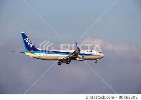 Passenger plane landing at Haneda Airport soon Passenger plane landing at Haneda Airport soon 80768508