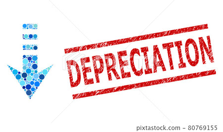 Scratched Depreciation Stamp Imitation and Send Down Composition of Rounded Dots Scratched Depreciation Stamp Imitation and Send Down Composition of Rounded Dots 80769155