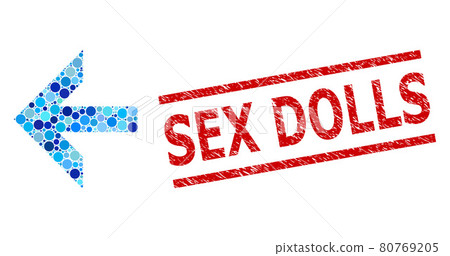 Distress Sex Dolls Stamp Print and Arrow Left Mosaic of Rounded Dots Distress Sex Dolls Stamp Print and Arrow Left Mosaic of Rounded Dots 80769205