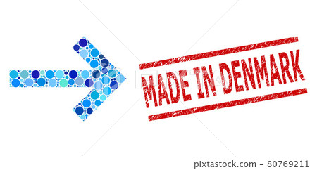 Textured Made in Denmark Watermark and Right Arrow Mosaic of Circles Textured Made in Denmark Watermark and Right Arrow Mosaic of Circles 80769211