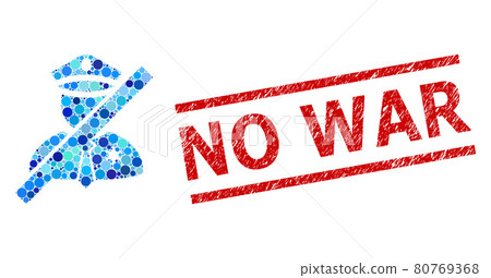 Textured No War Seal and Frorbidden Police Man Composition of Circles Textured No War Seal and Frorbidden Police Man Composition of Circles 80769368