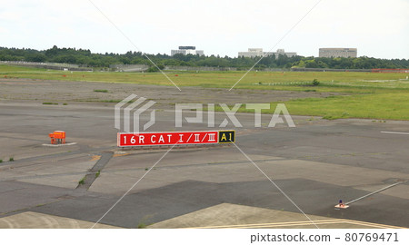 sign markings on taxiway for direction at airport sign markings on taxiway for direction at airport 80769471