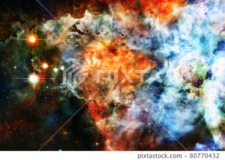 Nebula, cluster of stars in deep space. Elements of this image furnished by NASA 80770432