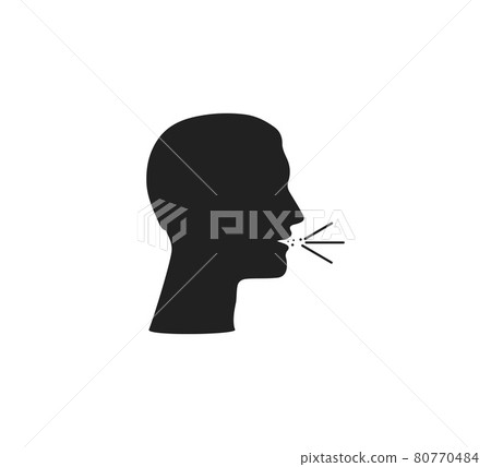 Common cold, cough, flu icon. Vector illustration, flat design. 80770484
