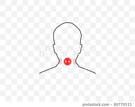 Pain sore throat icon. Vector illustration, flat design. Pain sore throat icon. Vector illustration, flat design. 80770515
