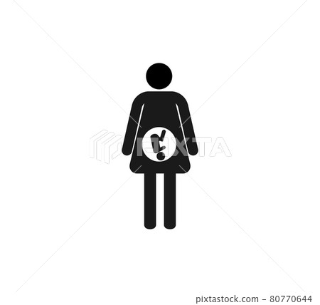 Mother, pregnancy icon. Vector illustration, flat design. Mother, pregnancy icon. Vector illustration, flat design. 80770644