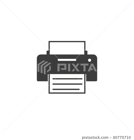 Copy, device, printer icon. Vector illustration, flat design. 80770710