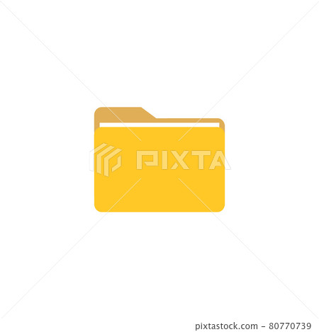 File, folder icon. Vector illustration, flat design. 80770739