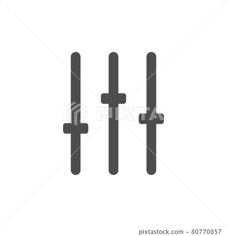 Equalizer, sound mixer, setting icon. Vector illustration, flat design. 80770857