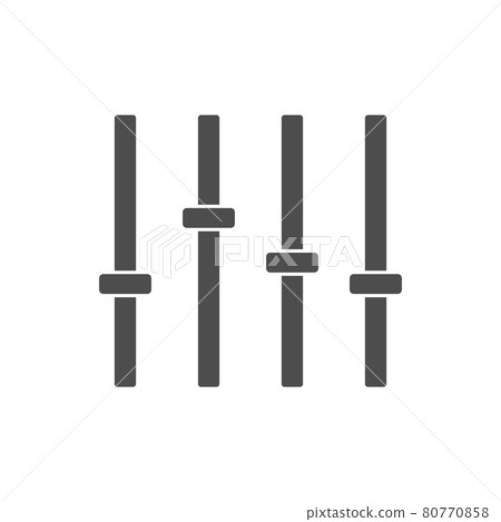 Equalizer, sound mixer, setting icon. Vector illustration, flat design. 80770858