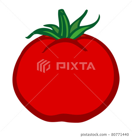 Tomato. Isolated object. White background. Flat vector image. 80771440