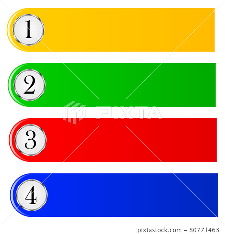 Set of colored bookmarks for text decoration, diary and Web sites markup. Vector illustrations. Set of colored bookmarks for text decoration, diary and Web sites markup. Vector illustrations. 80771463