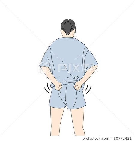 A woman who relaxes her buttocks A woman who relaxes her buttocks 80772421