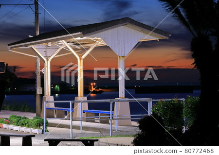 [愛媛縣]下田站的夜景 80772468